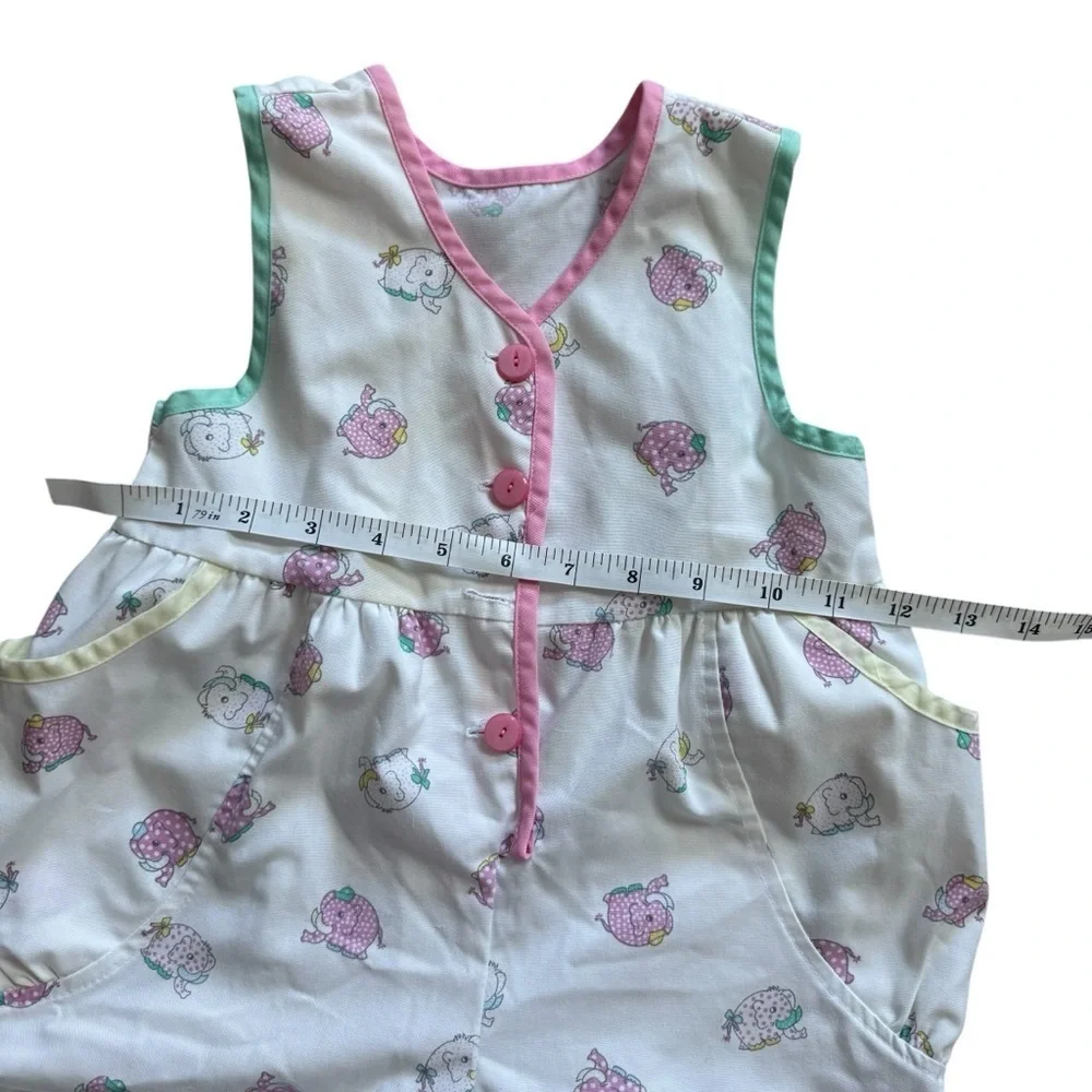 Vintage Pastel Baby Girl One Piece Romper Size 12-24 months